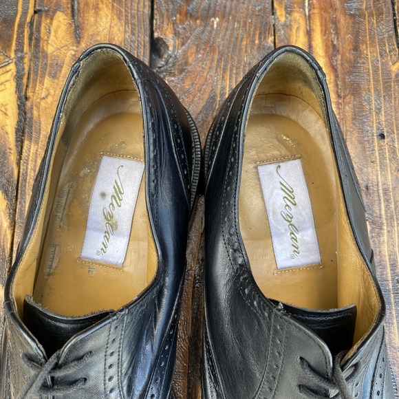 Mezlan Ugalde Genuine Calfskin Black Wing Tip Brogue Men\'s Oxford Shoes Size 12‎ main image 6